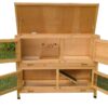 Roger XL Natural- Large 4ft Rabbit Hutch 2 tier with fox resistant welded and coated 3mm wire
